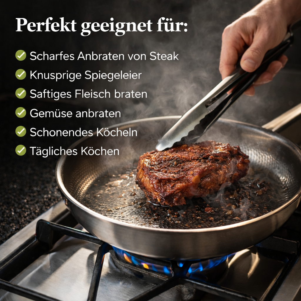 Poêle en titane sans PFAS — naturellement antiadhésive et durable