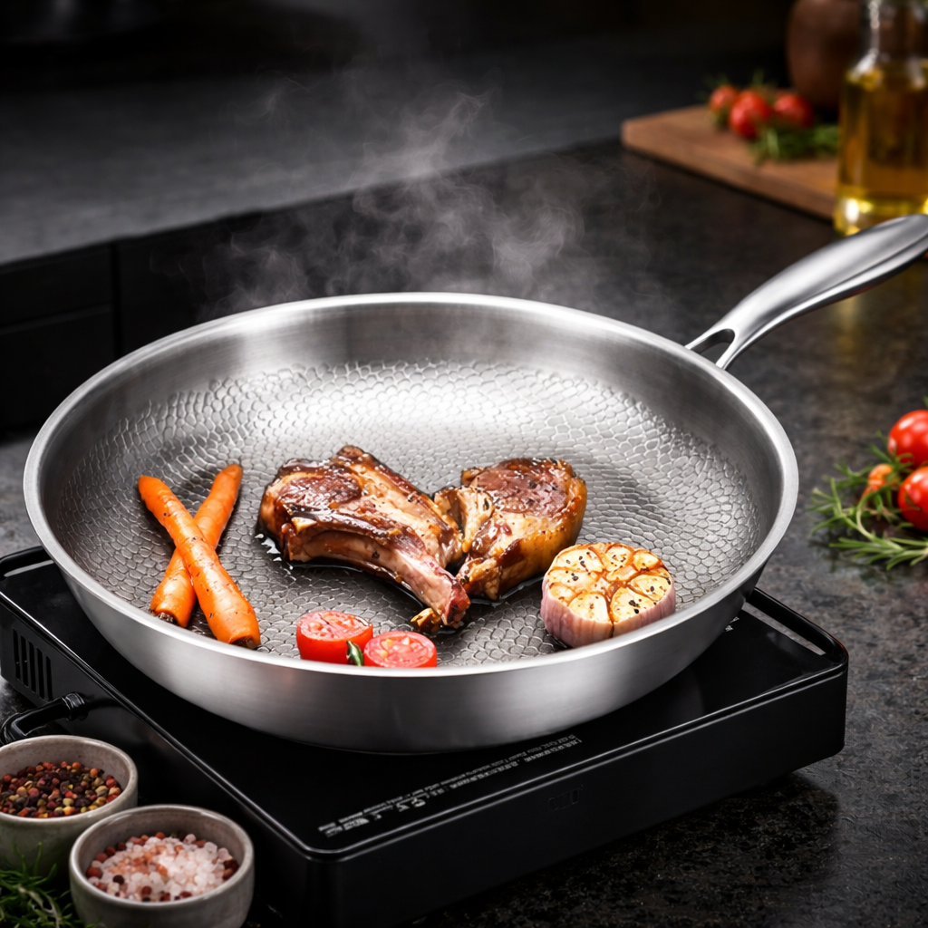 Poêle en titane sans PFAS — naturellement antiadhésive et durable