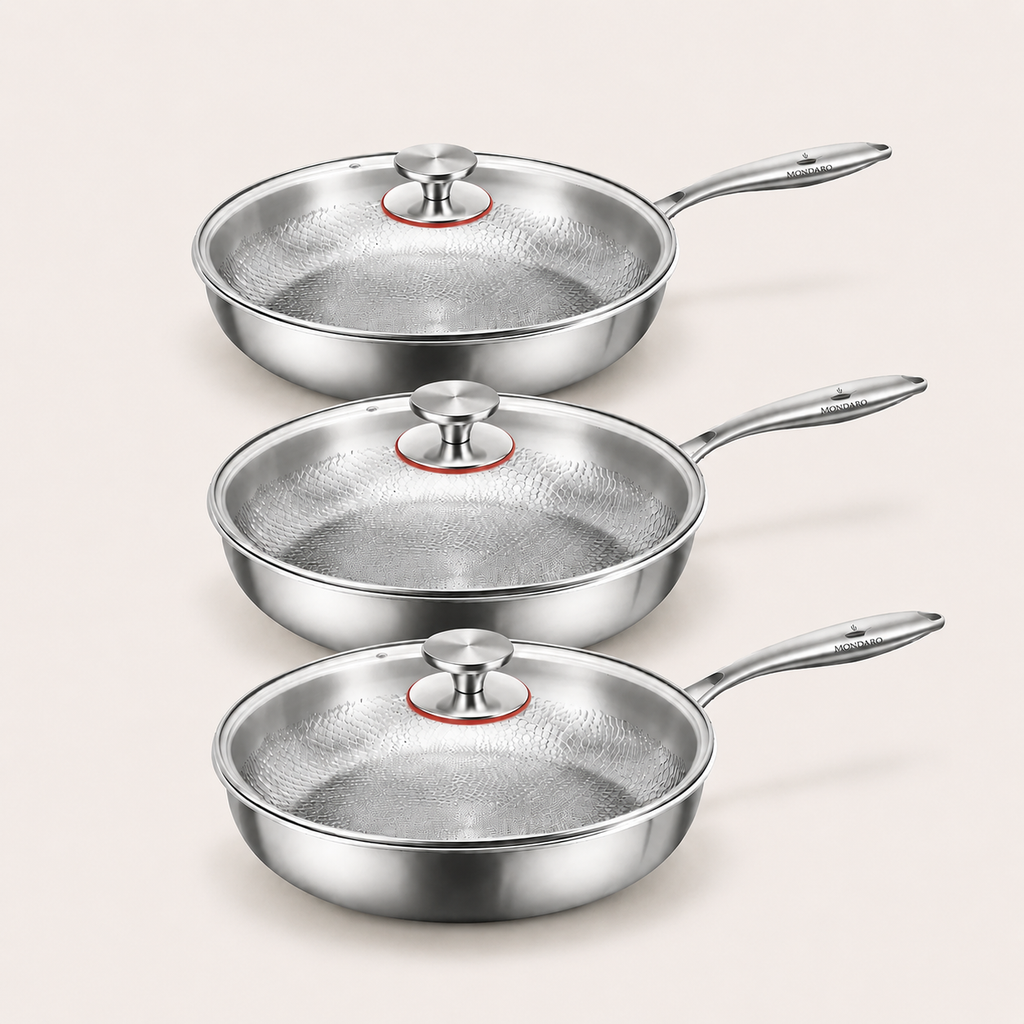 Pack Trio de Poêles en Titane (26 cm, 28 cm & 30 cm)