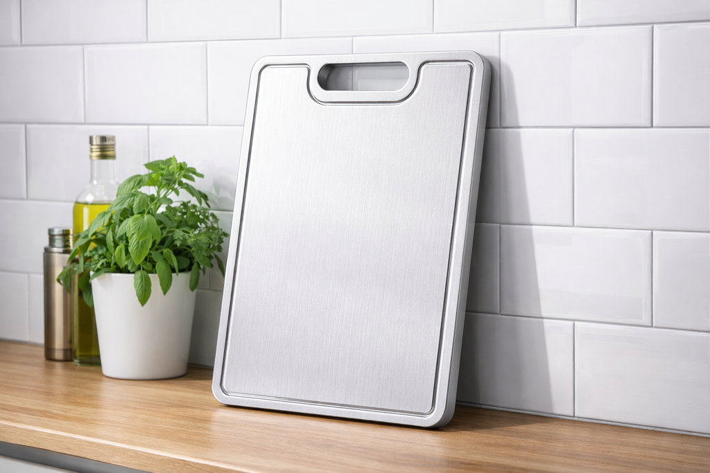 Planche à découper en titane – Surface double face, qualité alimentaire premium