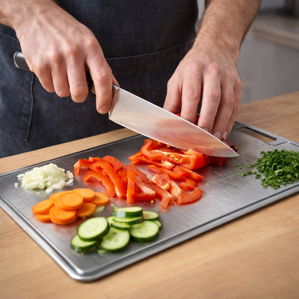 Planche à découper en titane – Surface double face, qualité alimentaire premium