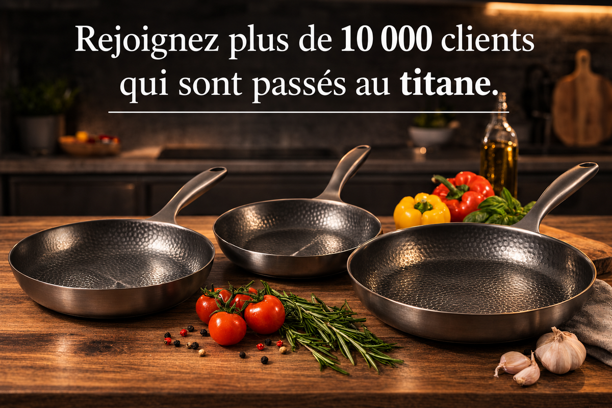 Poêle à Crêpes en Titane Martelé 28 cm