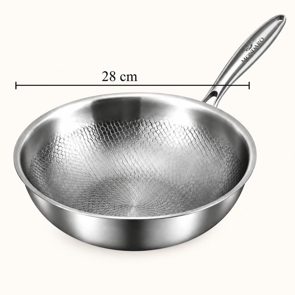 Hammered Titanium Wok 28 cm