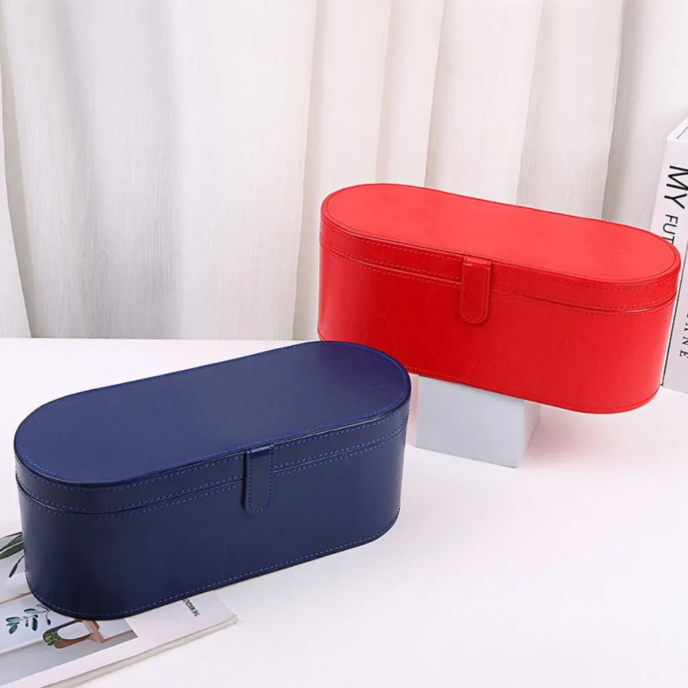Portable Hair Dryer Storage Box Large Capacity Dustproof Hot Air Brush Organizer PU Hair Dryer Case