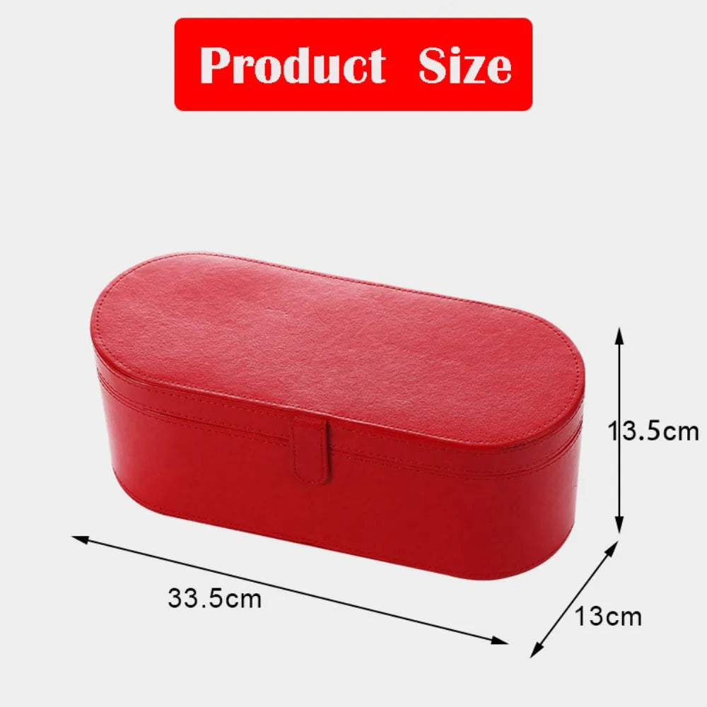 Portable Hair Dryer Storage Box Large Capacity Dustproof Hot Air Brush Organizer PU Hair Dryer Case