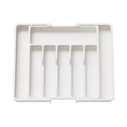 Expandable Utensil Tray Silverware Spoon Organizer Drawer Cover Adjustable Cutlery Tray Drawer Organizer Kitchen