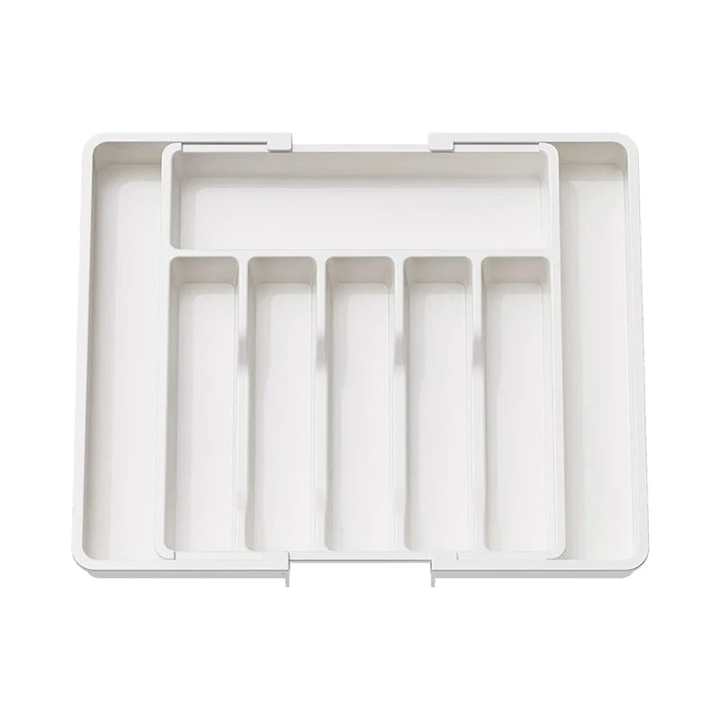 Expandable Utensil Tray Silverware Spoon Organizer Drawer Cover Adjustable Cutlery Tray Drawer Organizer Kitchen