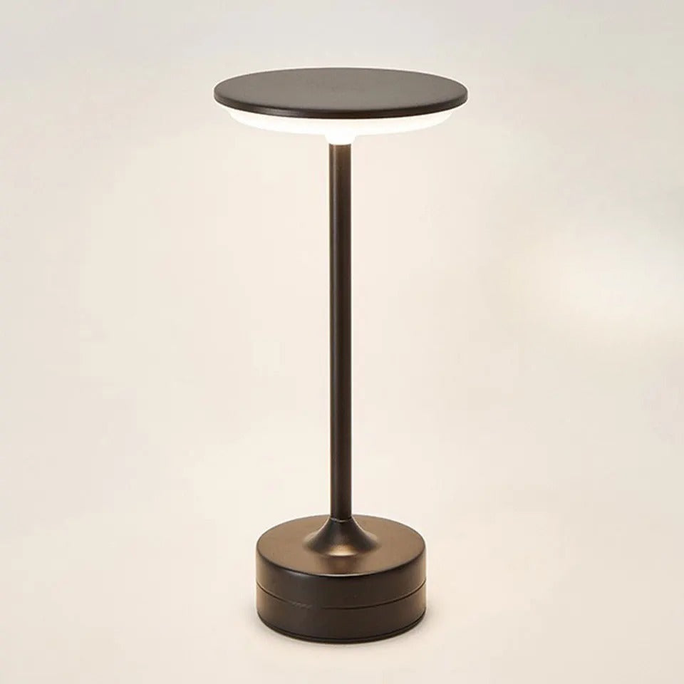 Lampe de chevet LED cristal rechargeable USB-C brun