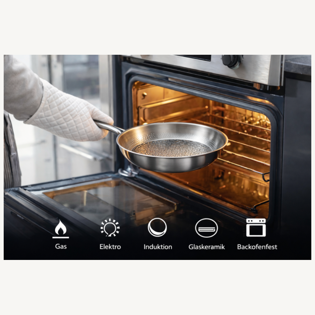 Poêle en titane sans PFAS — naturellement antiadhésive et durable