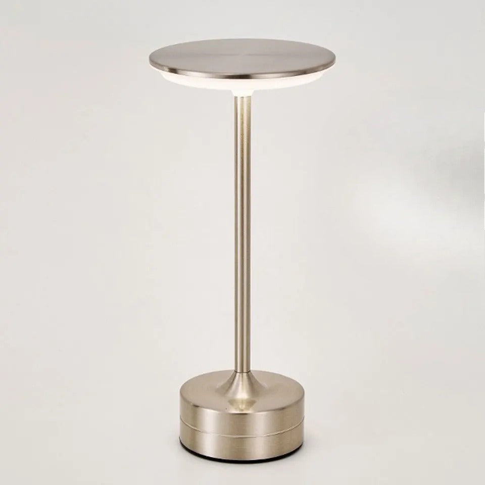 Lampe de chevet LED cristal rechargeable USB-C argent